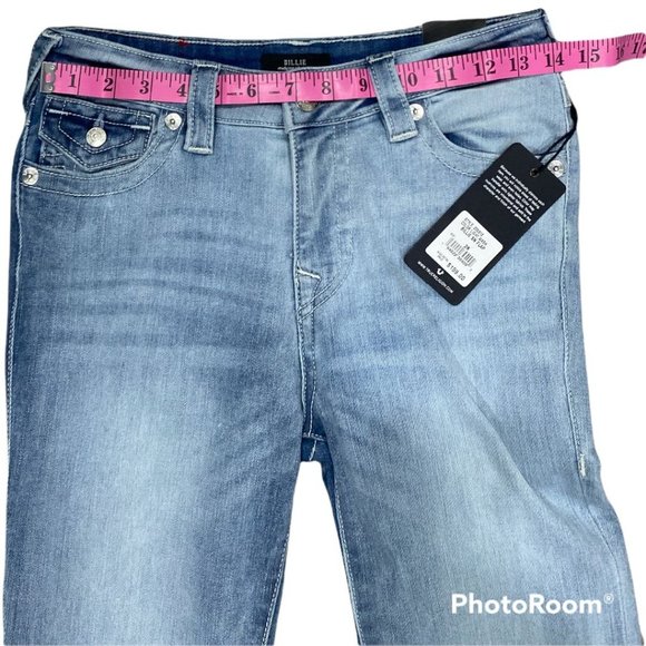 True Religion Billie Jeans Midrise Straight Light Wash Size 28 - Picture 5 of 12